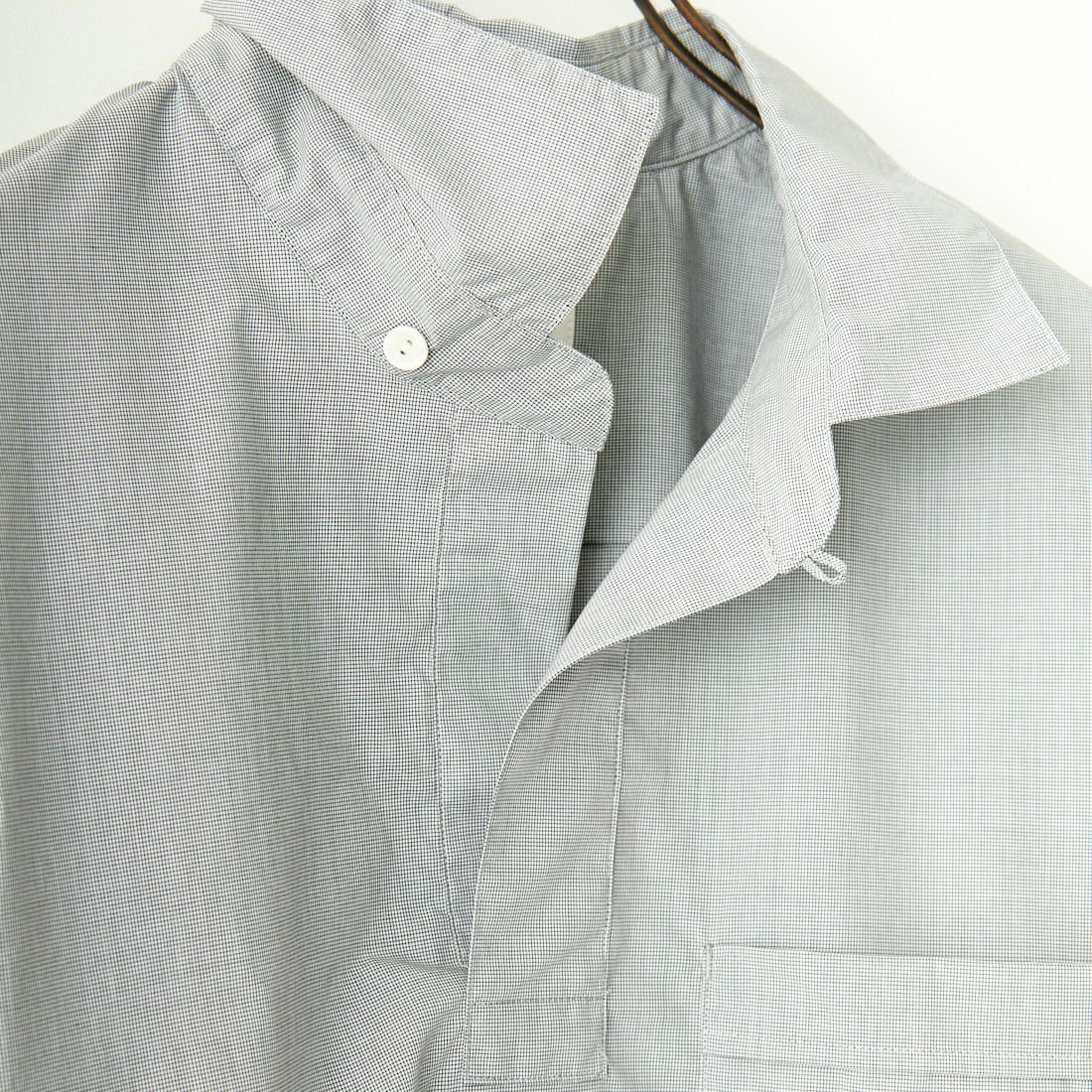STILL BY HAND [スティルバイハンド] コットンプルオーバーシャツ [SH03241] GREY CHECK