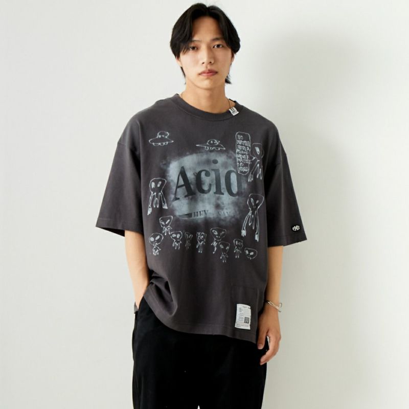 Maison MIHARA YASUHIRO [メゾン ミハラヤスヒロ] ディストレストAcid プリントTシャツ [J12TS552]