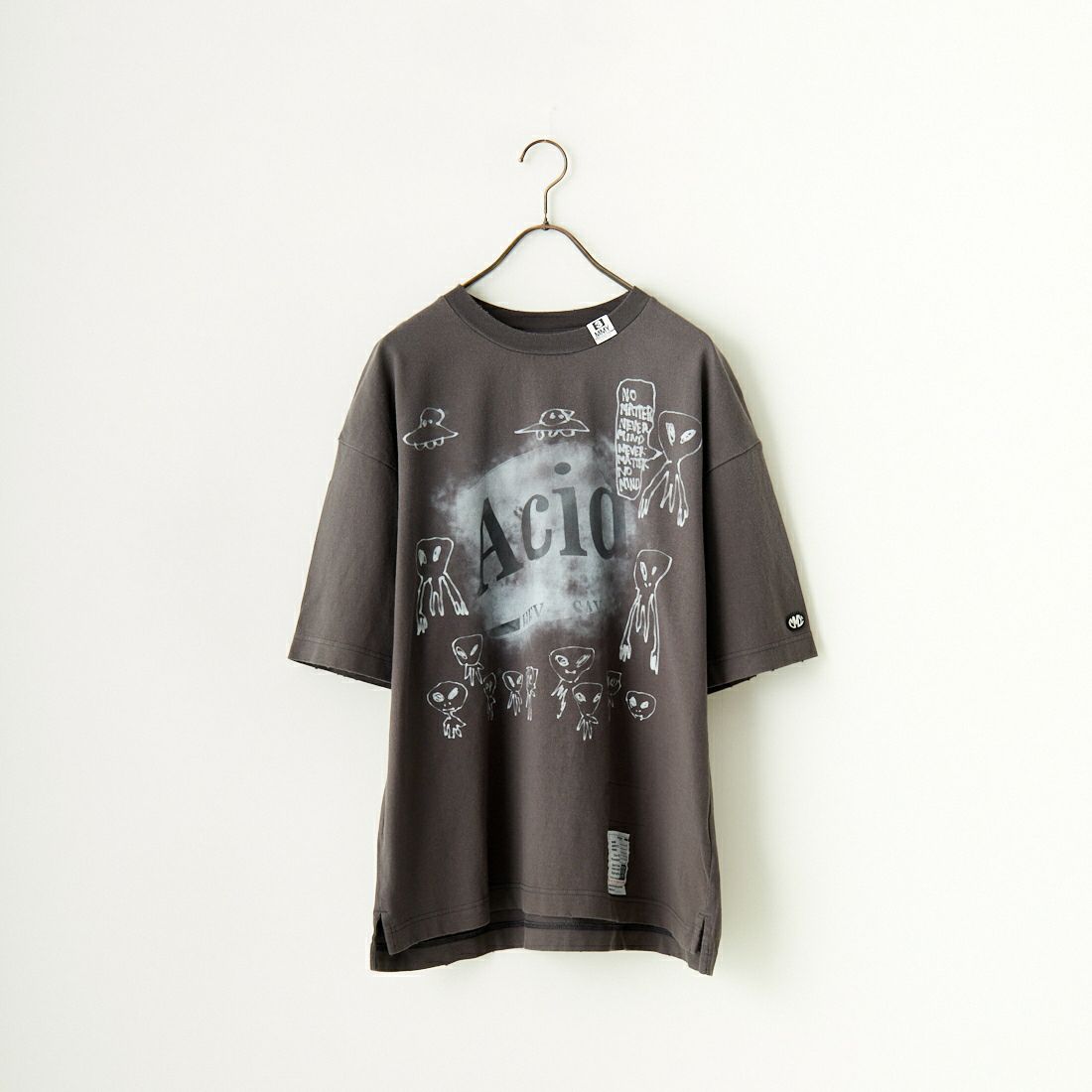 Maison MIHARA YASUHIRO [メゾン ミハラヤスヒロ] ディストレストAcid プリントTシャツ [J12TS552] BLACK