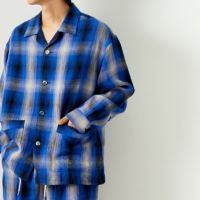 ATELIER BETON [アトリエベトン] リネンチェック シャツブルゾン [241