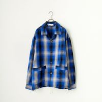 ATELIER BETONアトリエベトン　リネンチェックブルゾン ATELIER BETON [アトリエベトン] リネンチェック シャツブルゾン [241