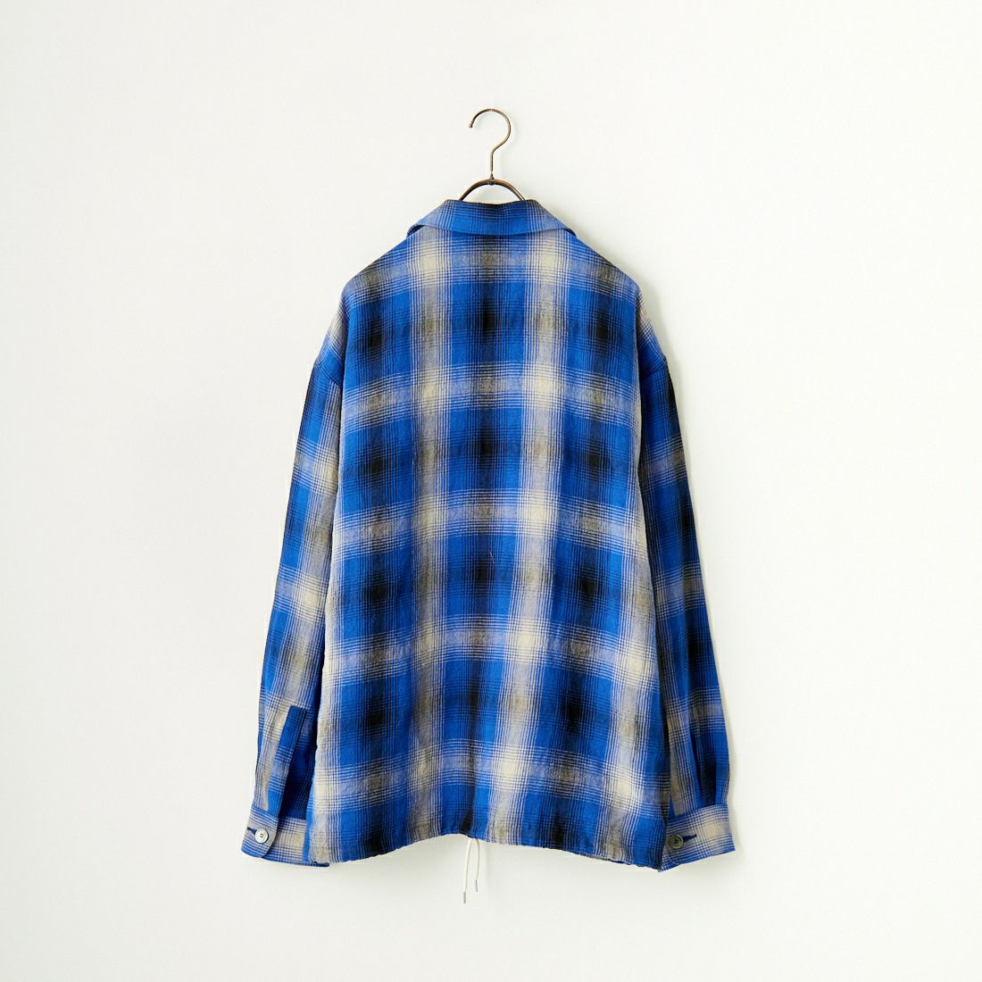 ATELIER BETON [アトリエベトン] リネンチェック シャツブルゾン [241-10D] BLUE CHK