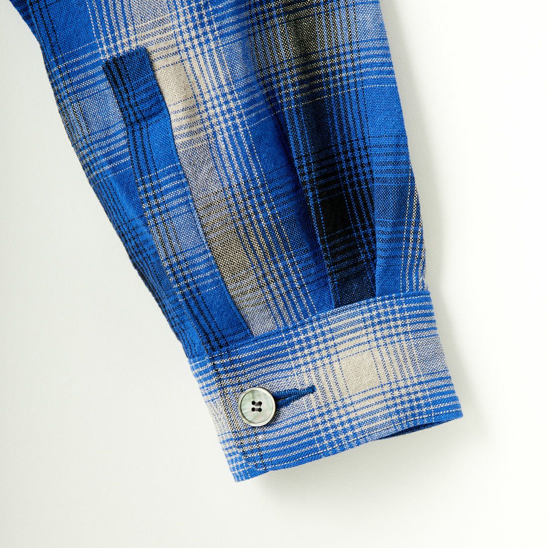 ATELIER BETON [アトリエベトン] リネンチェック シャツブルゾン [241-10D] BLUE CHK