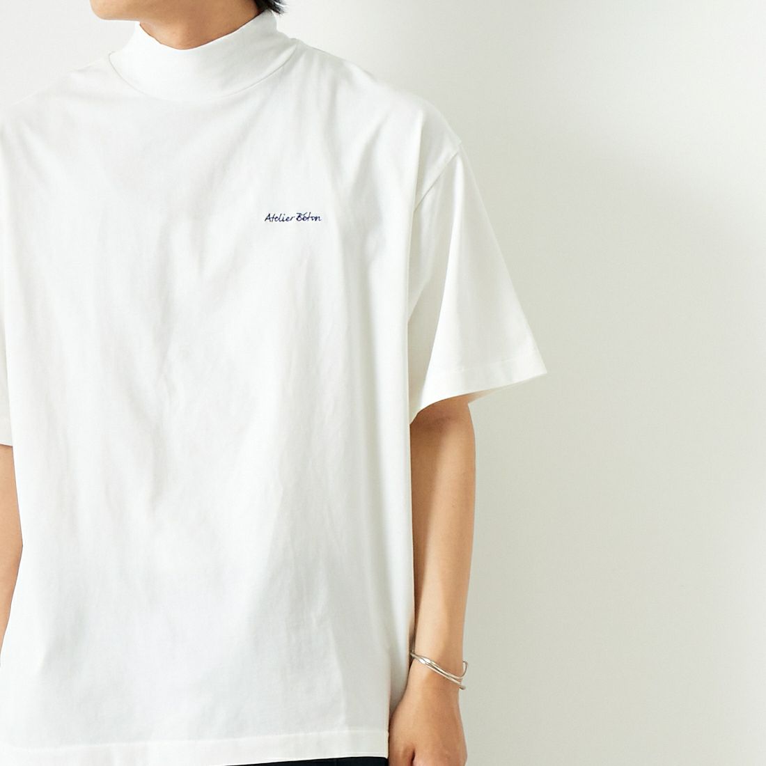 ATELIER BETON [アトリエベトン] ドライクロス モックネックTシャツ [241-31M] WHITE
