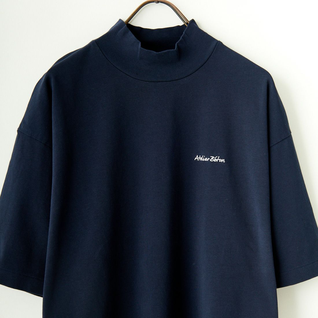 ATELIER BETON [アトリエベトン] ドライクロス モックネックTシャツ [241-31M] NAVY