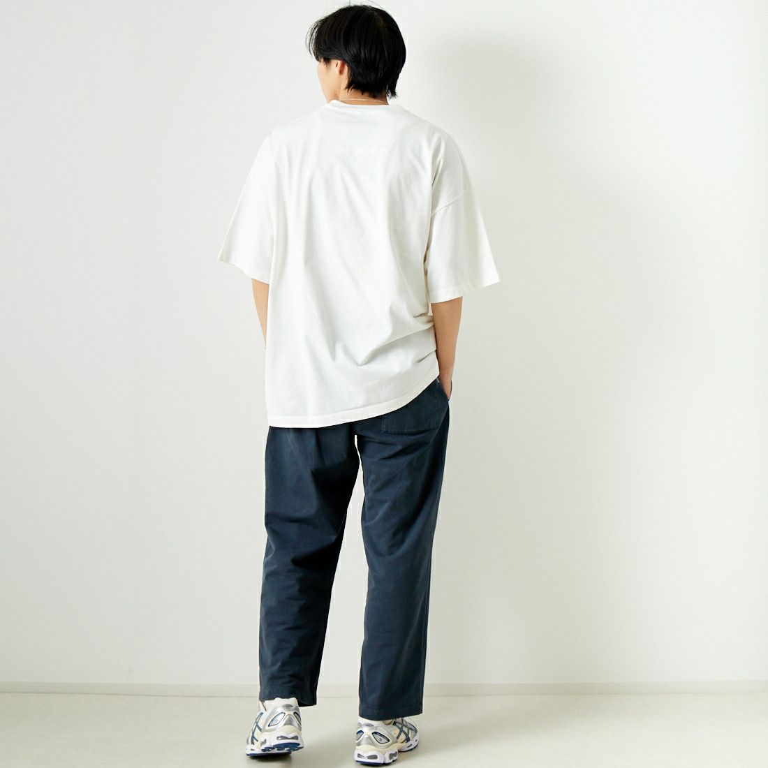 ATELIER BETON [アトリエベトン] ドライクロスビッグプリントTシャツ [241-32M] WHITE &&モデル身長：179cm 着用サイズ：4&&