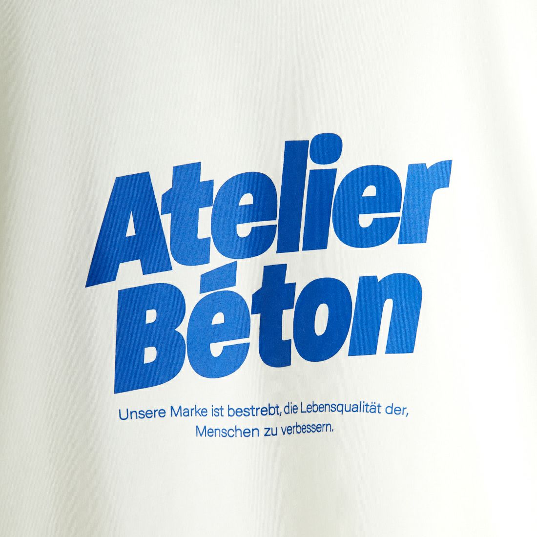 ATELIER BETON [アトリエベトン] ドライクロスビッグプリントTシャツ [241-32M] WHITE &&モデル身長：179cm 着用サイズ：4&&