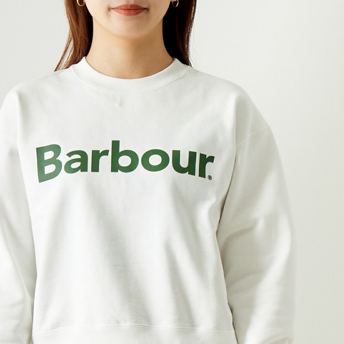 Barbour [バブアー] BARBOURロゴ クルーネックスウェット [241LOLG001] IVORY