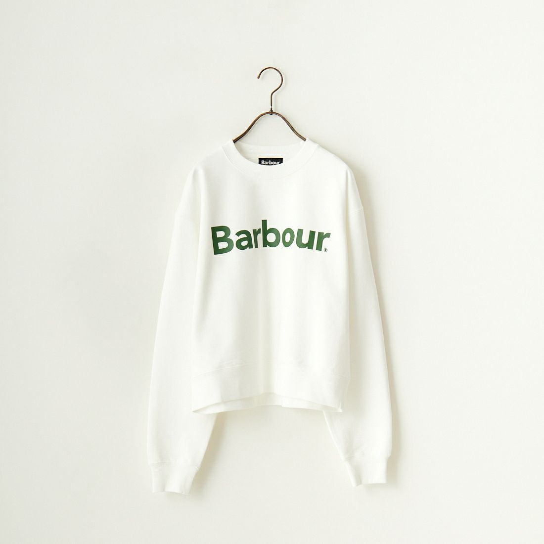 Barbour [バブアー] BARBOURロゴ クルーネックスウェット [241LOLG001] IVORY