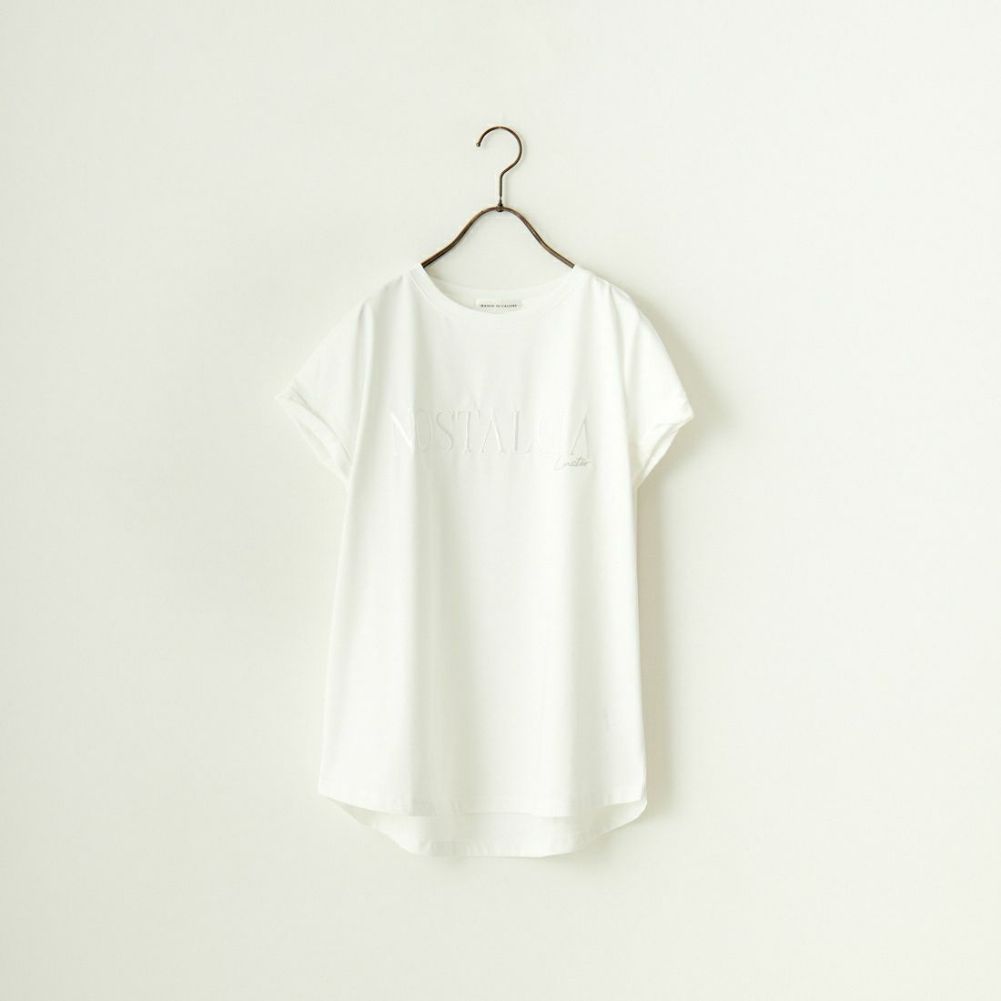 Maison de L'allure [メゾン ドゥ ラリュール] 捻りフレンチスリーブ ロゴ刺繍Tシャツ [24112016] 02 OFF