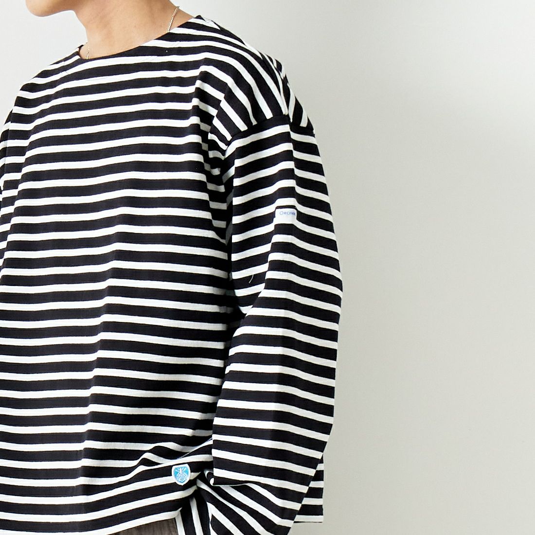 ORCIVAL [オーシバル] ショート丈ボーダープルオーバー [B264] BLACK/WHIT