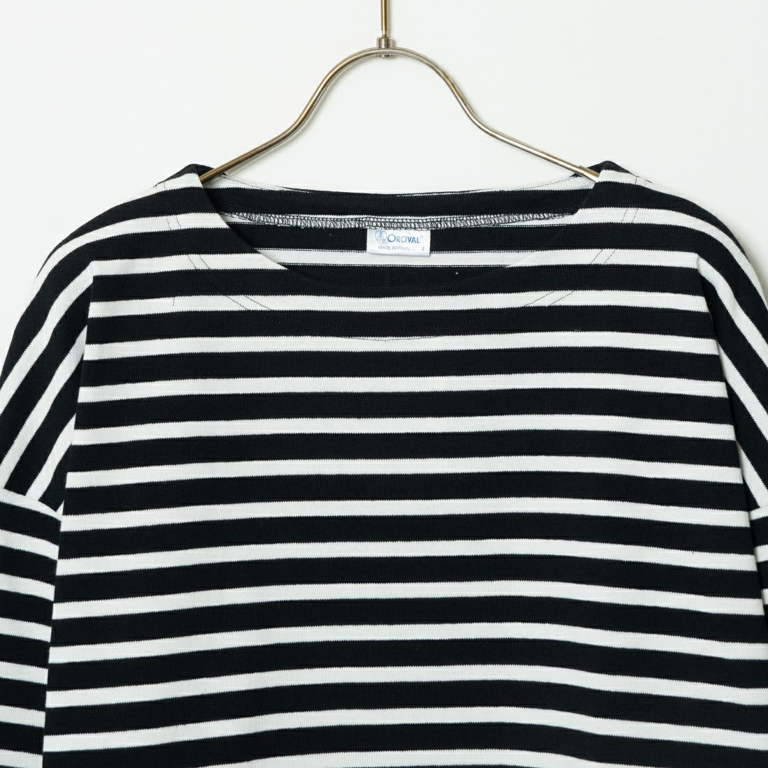 ORCIVAL [オーシバル] ショート丈ボーダープルオーバー [B264] BLACK/WHIT
