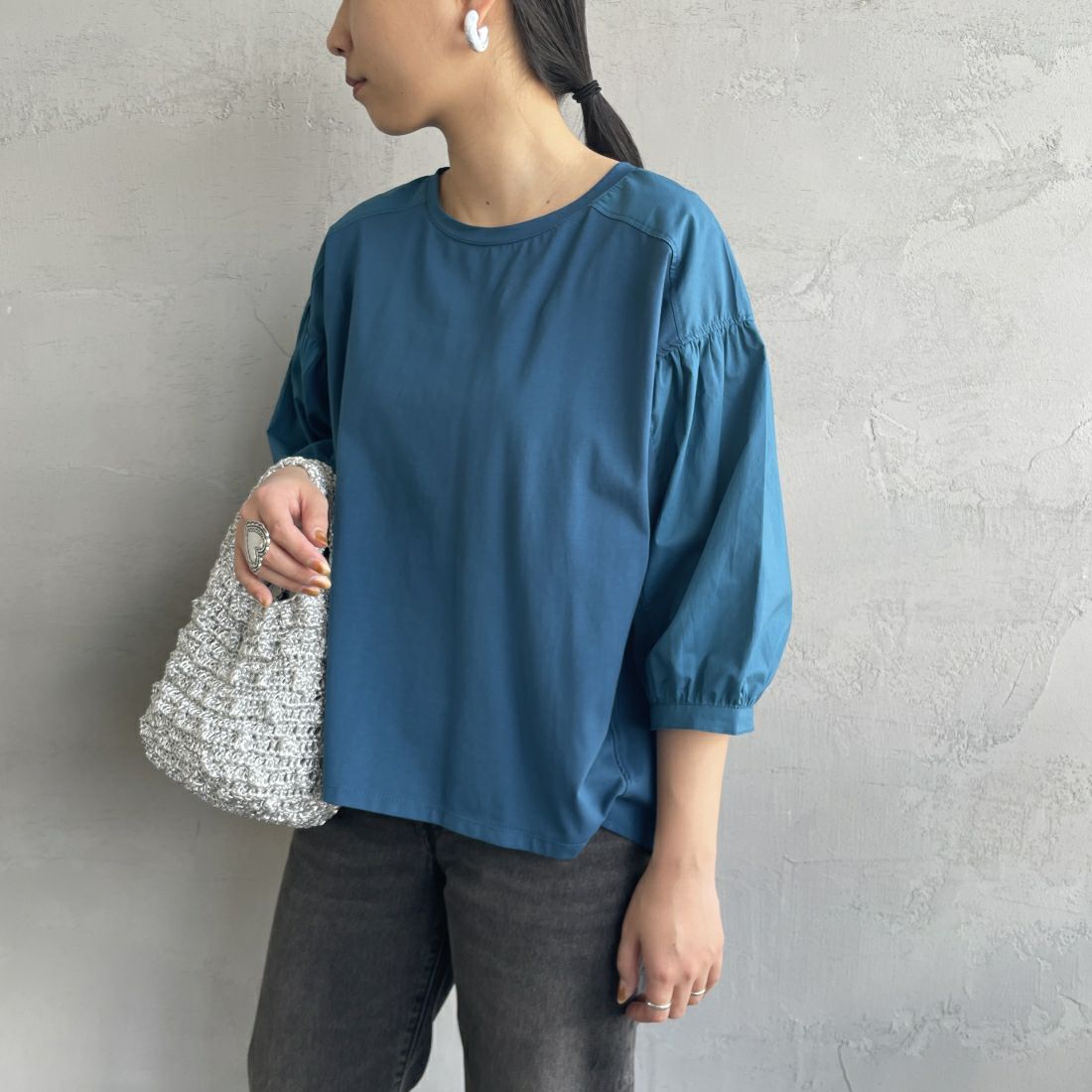 12 BLUE&&モデル身長：156cm 着用サイズ：F&&