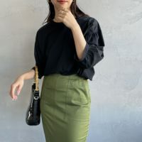 09 BLACK&&モデル身長：163cm 着用サイズ：F&&