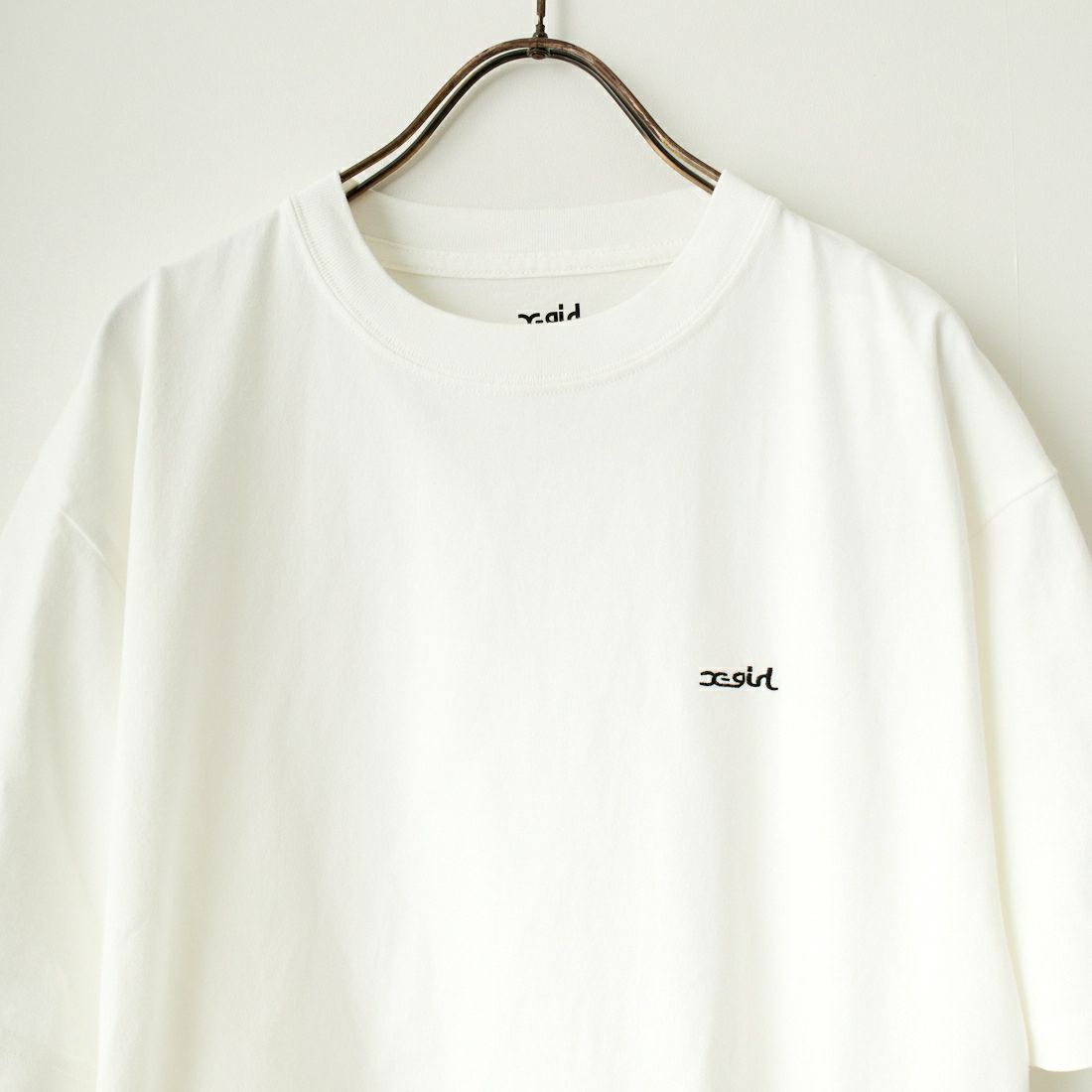 X-girl [エックスガール] フェイスロゴTシャツ [105241011025] WHITE
