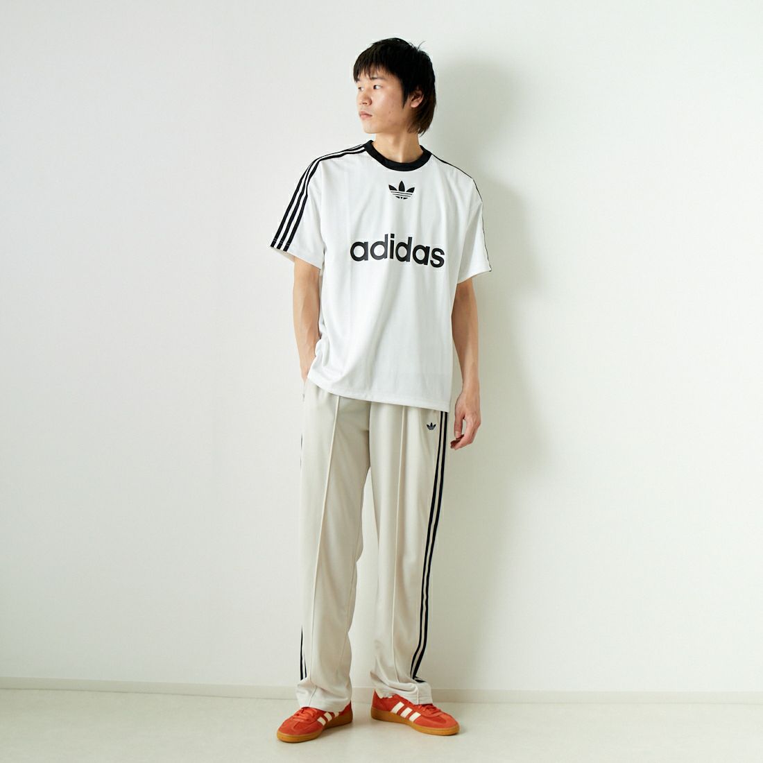 adidas Originals [アディダス オリジナルス] アディカラーTシャツ [KMA93] IM9459 &&モデル身長：182cm 着用サイズ：L&&
