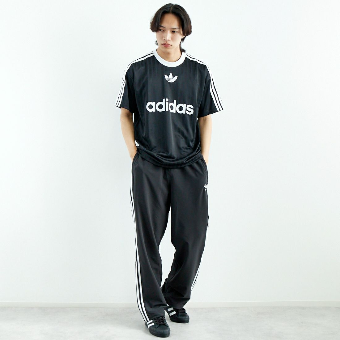 adidas Originals [アディダス オリジナルス] ショートスリーブTシャツ [KMA93] IU2341 &&モデル身長：179cm 着用サイズ：L&&