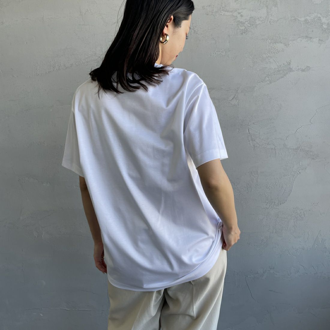 TATRAS [タトラス] ANICETO/アニチェート Tシャツ [MTAT24S8261-M] WHITE &&モデル身長：163cm 着用サイズ：1&&