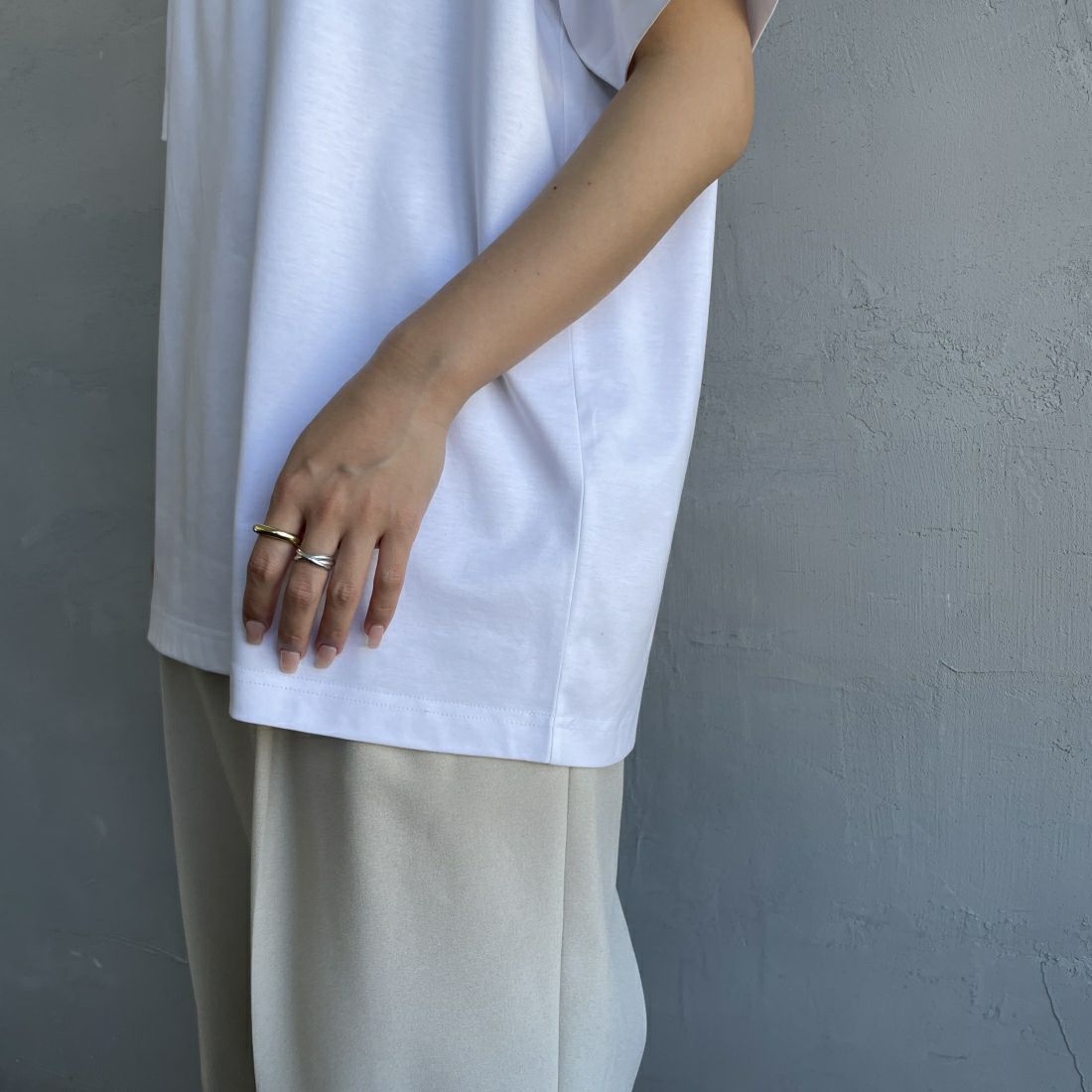 TATRAS [タトラス] ANICETO/アニチェート Tシャツ [MTAT24S8261-M] WHITE &&モデル身長：163cm 着用サイズ：1&&