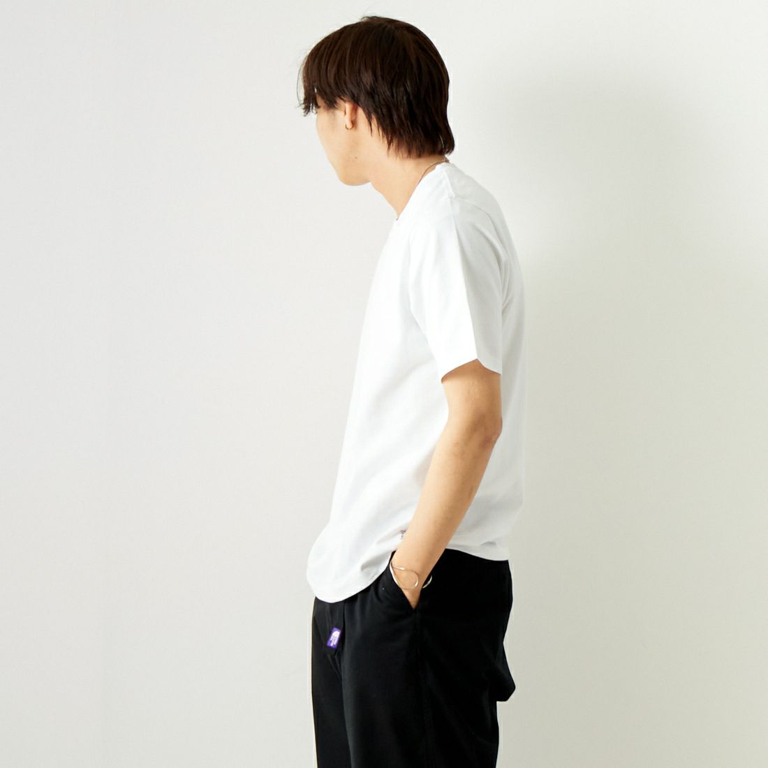 YANUK [ヤヌーク] YYYYYYYY Tシャツ [57241031] WBL &&モデル身長：179cm 着用サイズ：L&&