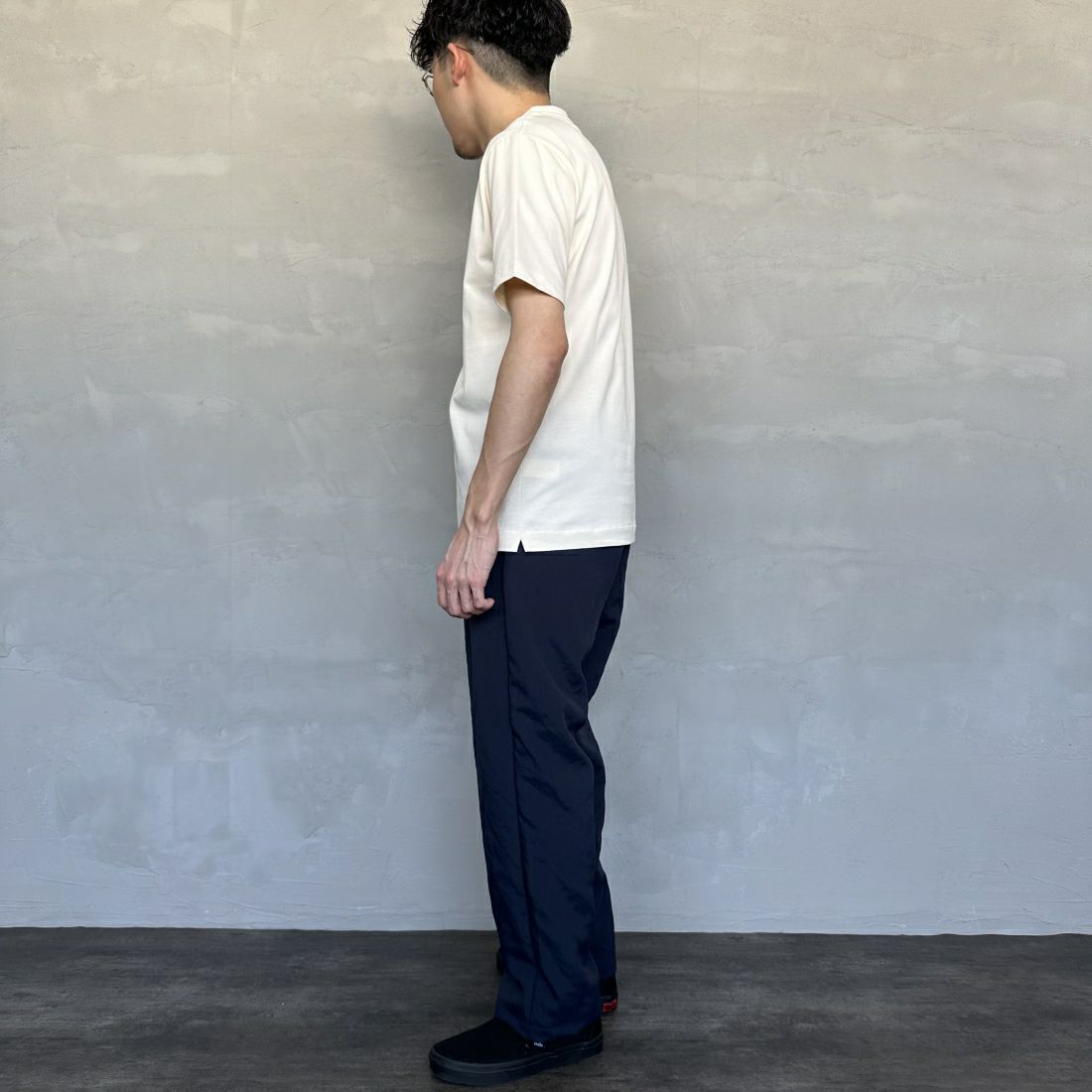 LACOSTE [ラコステ] クルーネックTシャツ [TH5582] XFJ JAPONI &&モデル身長：168cm 着用サイズ：3&&