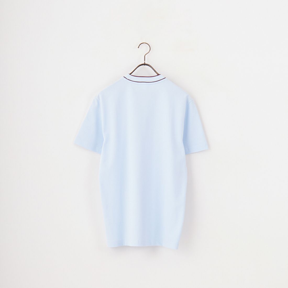 LACOSTE [ラコステ] ラインドリブネック鹿の子Tシャツ [TH1004] T01 SAX