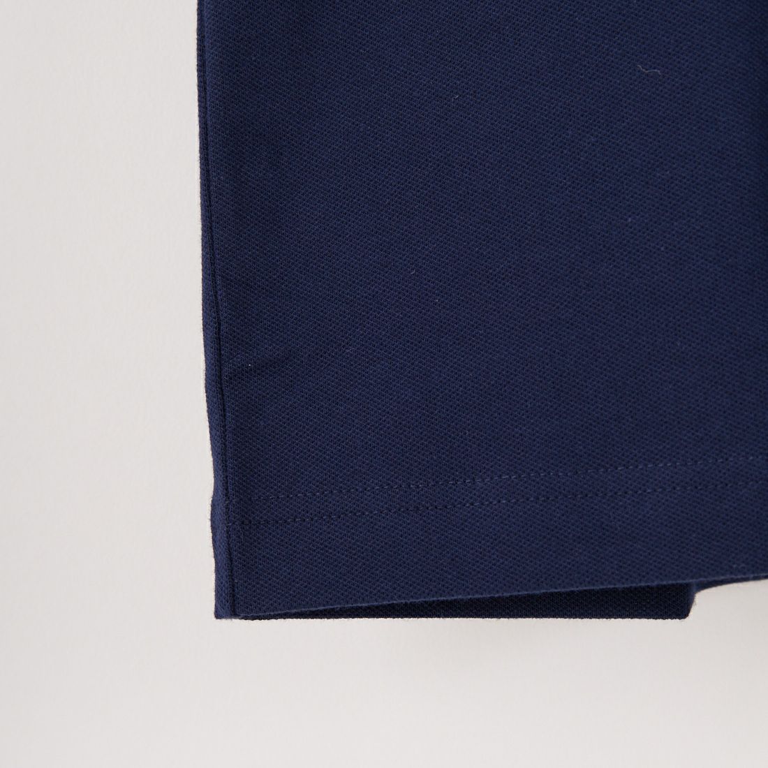 LACOSTE [ラコステ] ラインドリブネック鹿の子Tシャツ [TH1004] 166 NAVY