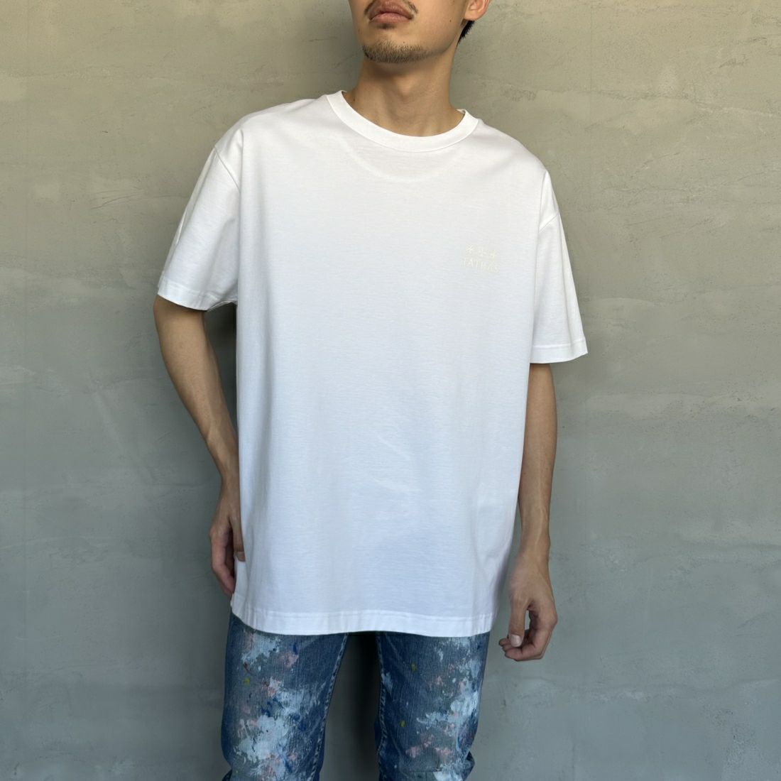 TATRAS [タトラス] EION/エイオン クルーネックTシャツ [MTAT24S8239-M] WHITE &&モデル身長：168cm 着用サイズ：3&&
