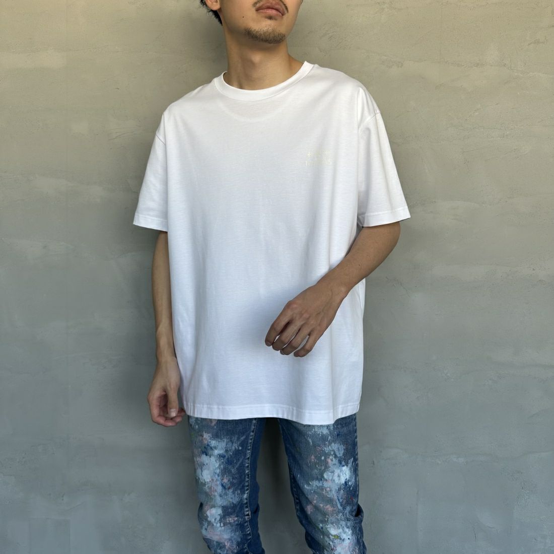 TATRAS [タトラス] EION/エイオン クルーネックTシャツ [MTAT24S8239-M] WHITE &&モデル身長：168cm 着用サイズ：3&&