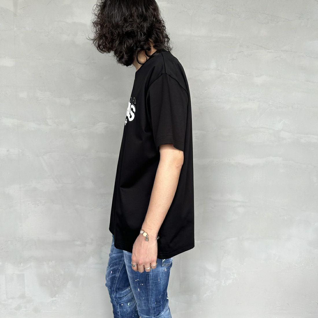 TATRAS [タトラス] ANICETO/アニチェート ロゴTシャツ [MTAT24S8261-M] BLACK &&モデル身長：173cm 着用サイズ：3&&
