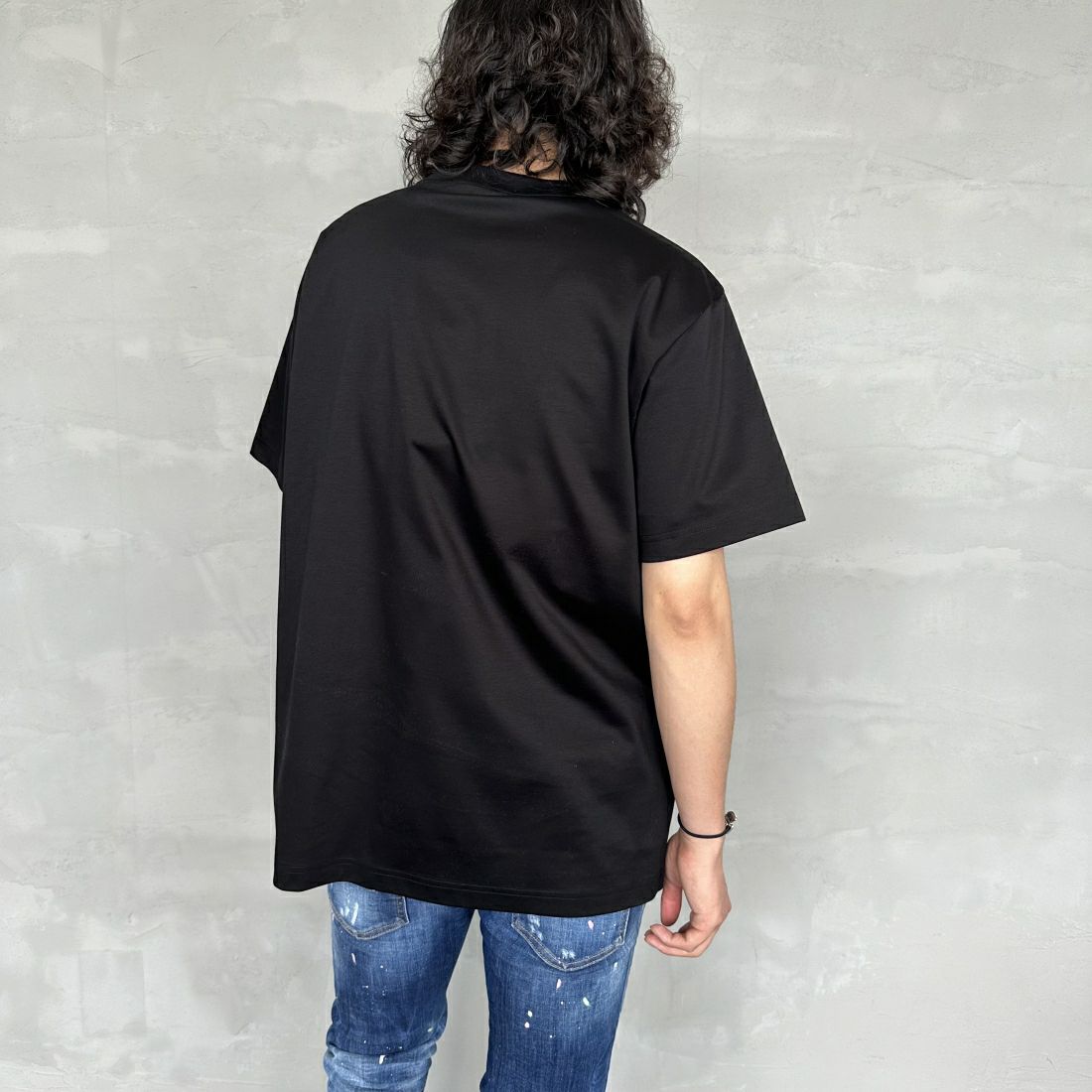 TATRAS [タトラス] ANICETO/アニチェート ロゴTシャツ [MTAT24S8261-M] BLACK &&モデル身長：173cm 着用サイズ：3&&