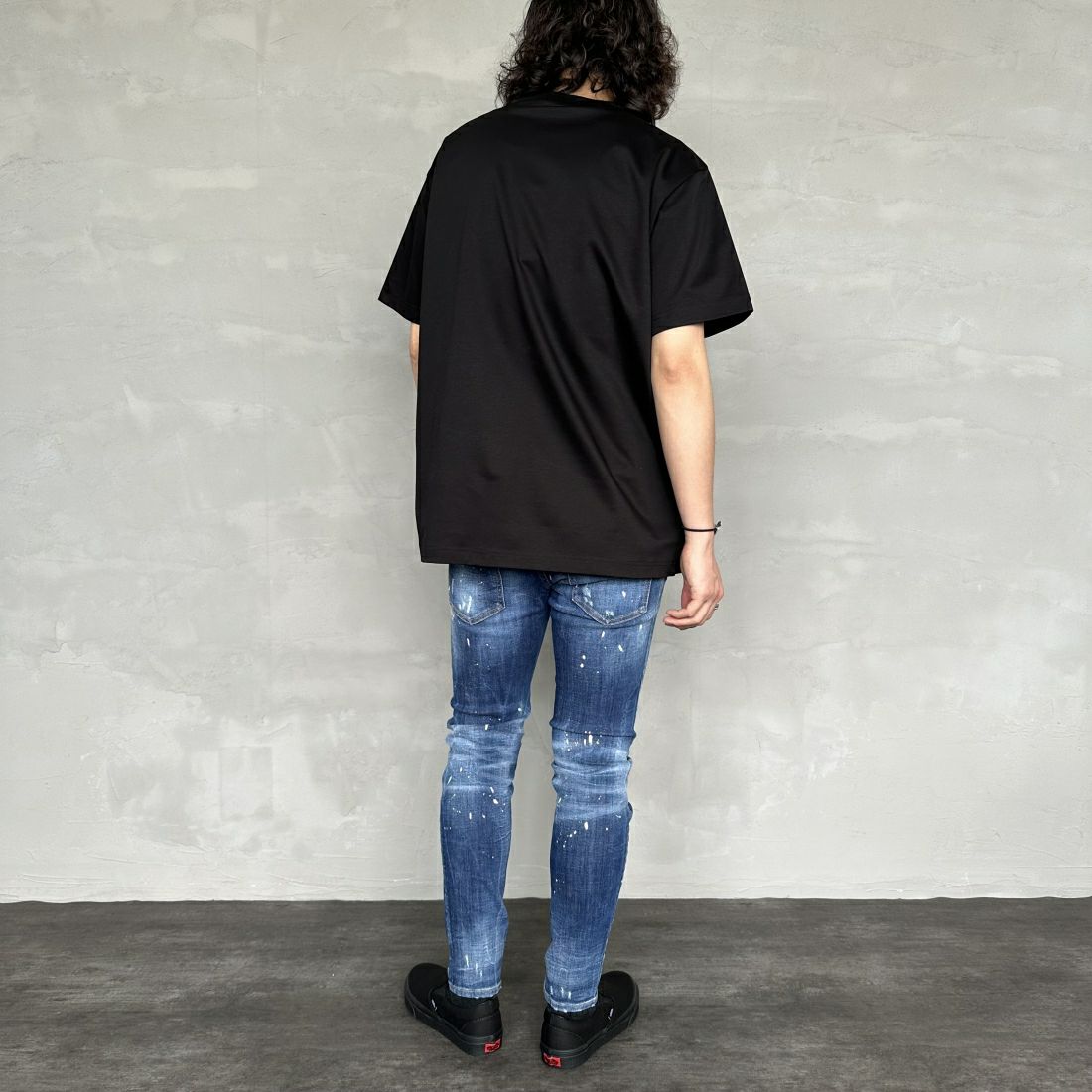 TATRAS [タトラス] ANICETO/アニチェート ロゴTシャツ [MTAT24S8261-M] BLACK &&モデル身長：173cm 着用サイズ：3&&