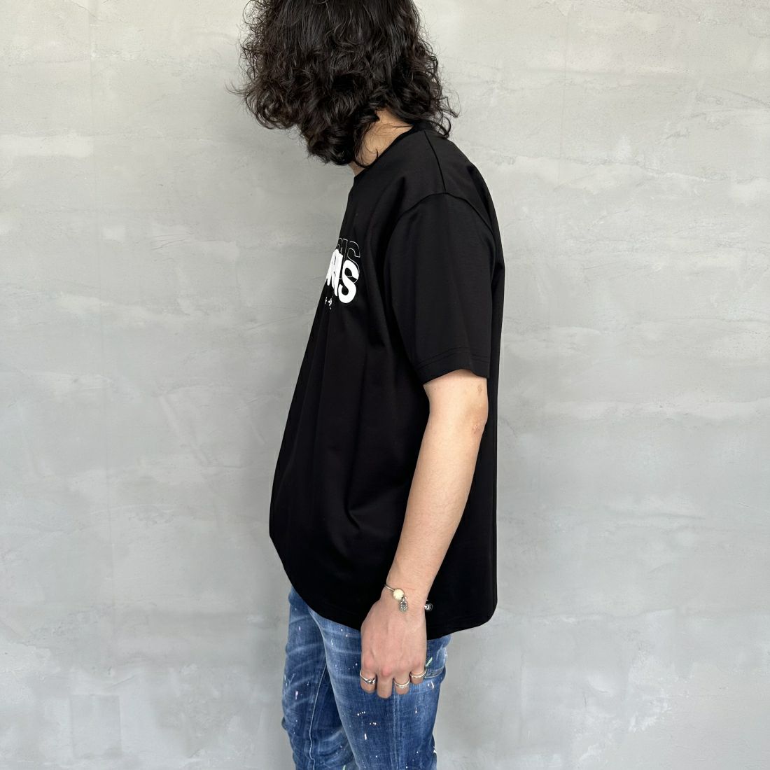 TATRAS [タトラス] ANICETO/アニチェート ロゴTシャツ [MTAT24S8261-M] BLACK &&モデル身長：173cm 着用サイズ：2&&