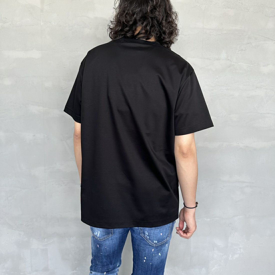 TATRAS [タトラス] ANICETO/アニチェート ロゴTシャツ [MTAT24S8261-M] BLACK &&モデル身長：173cm 着用サイズ：2&&