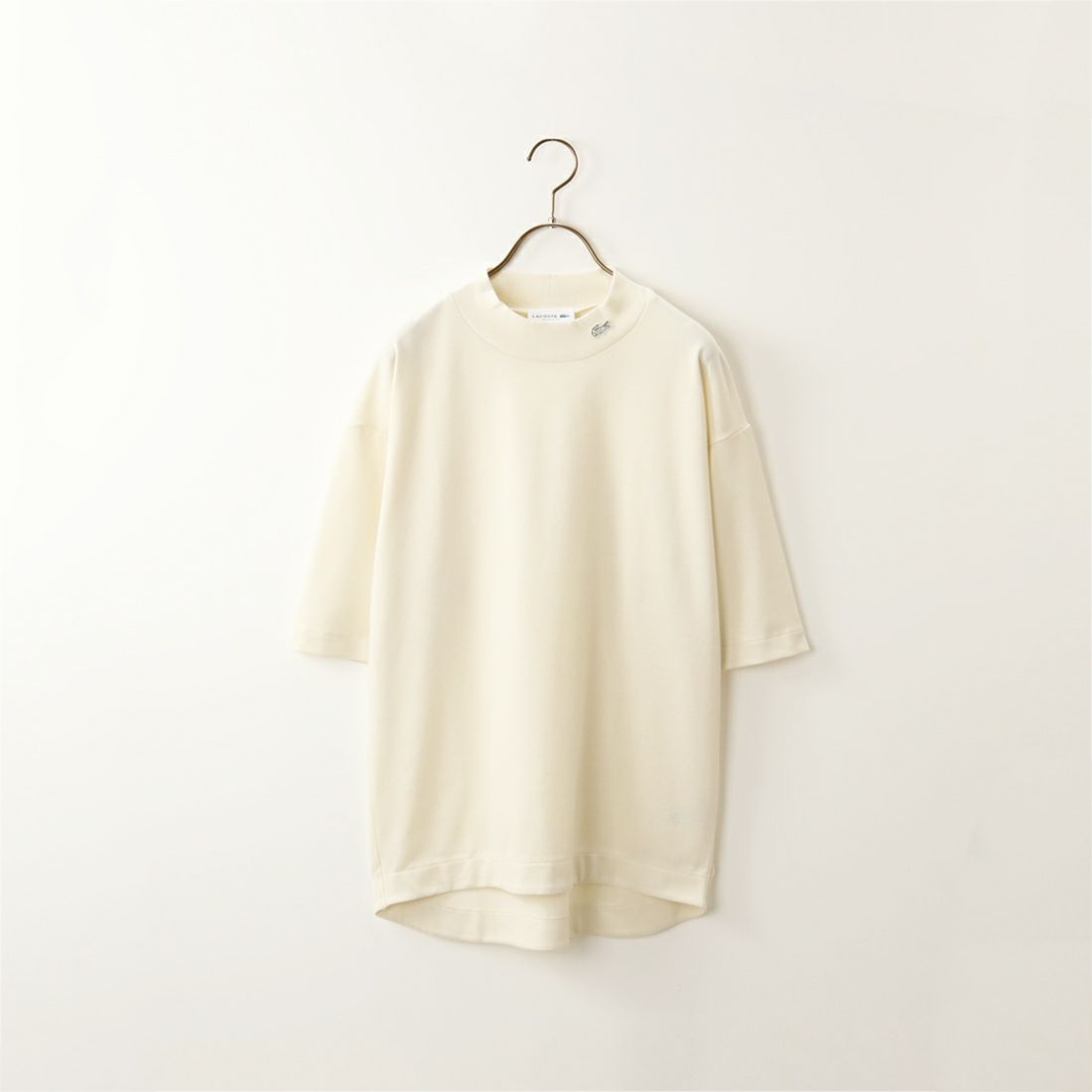 LACOSTE [ラコステ] 5分袖モックネックサマーニットTシャツ [TH079] 70V VLOUR