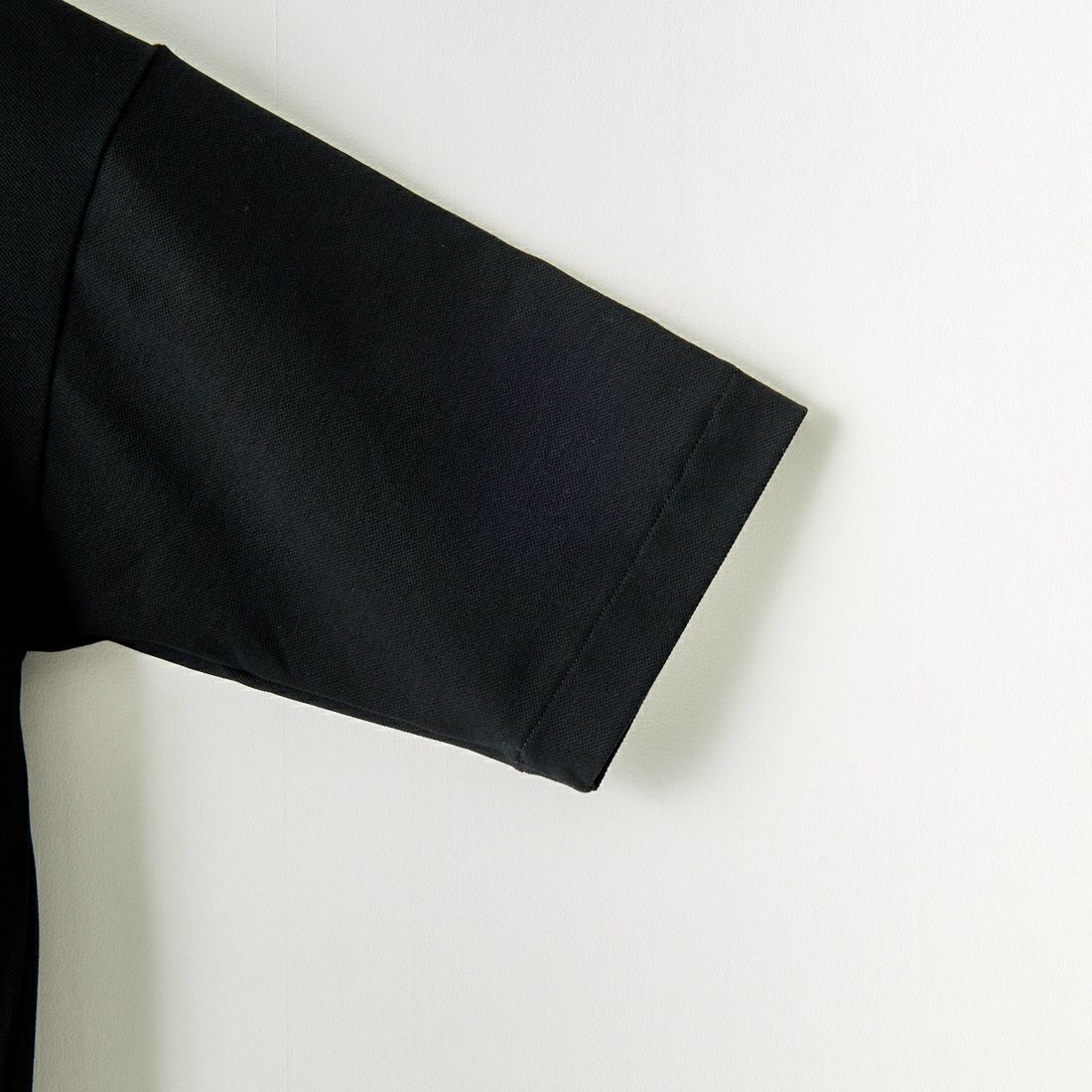 LACOSTE [ラコステ] 5分袖モックネックサマーニットTシャツ [TH079] 031 BLACK