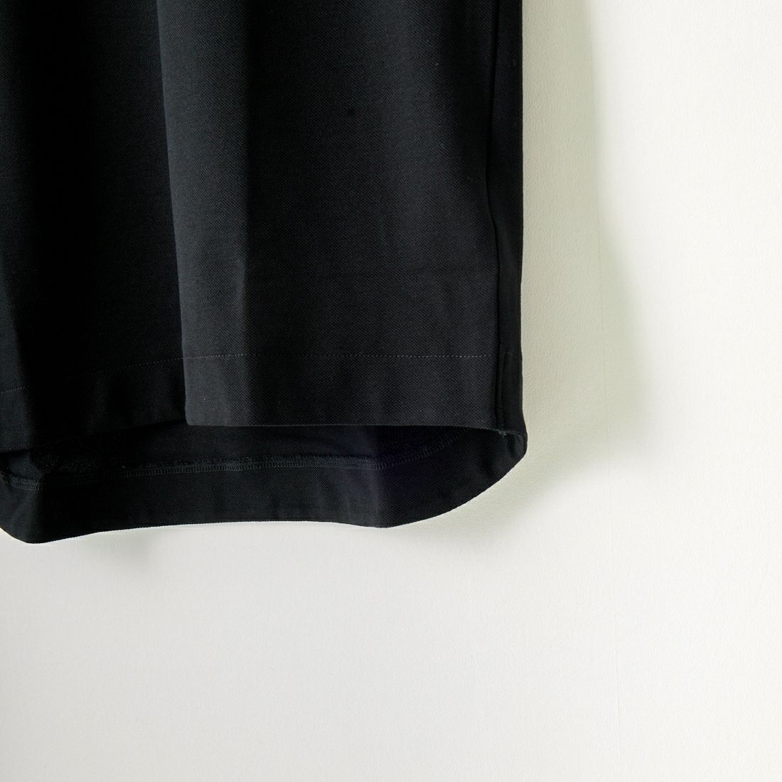 LACOSTE [ラコステ] 5分袖モックネックサマーニットTシャツ [TH079] 031 BLACK