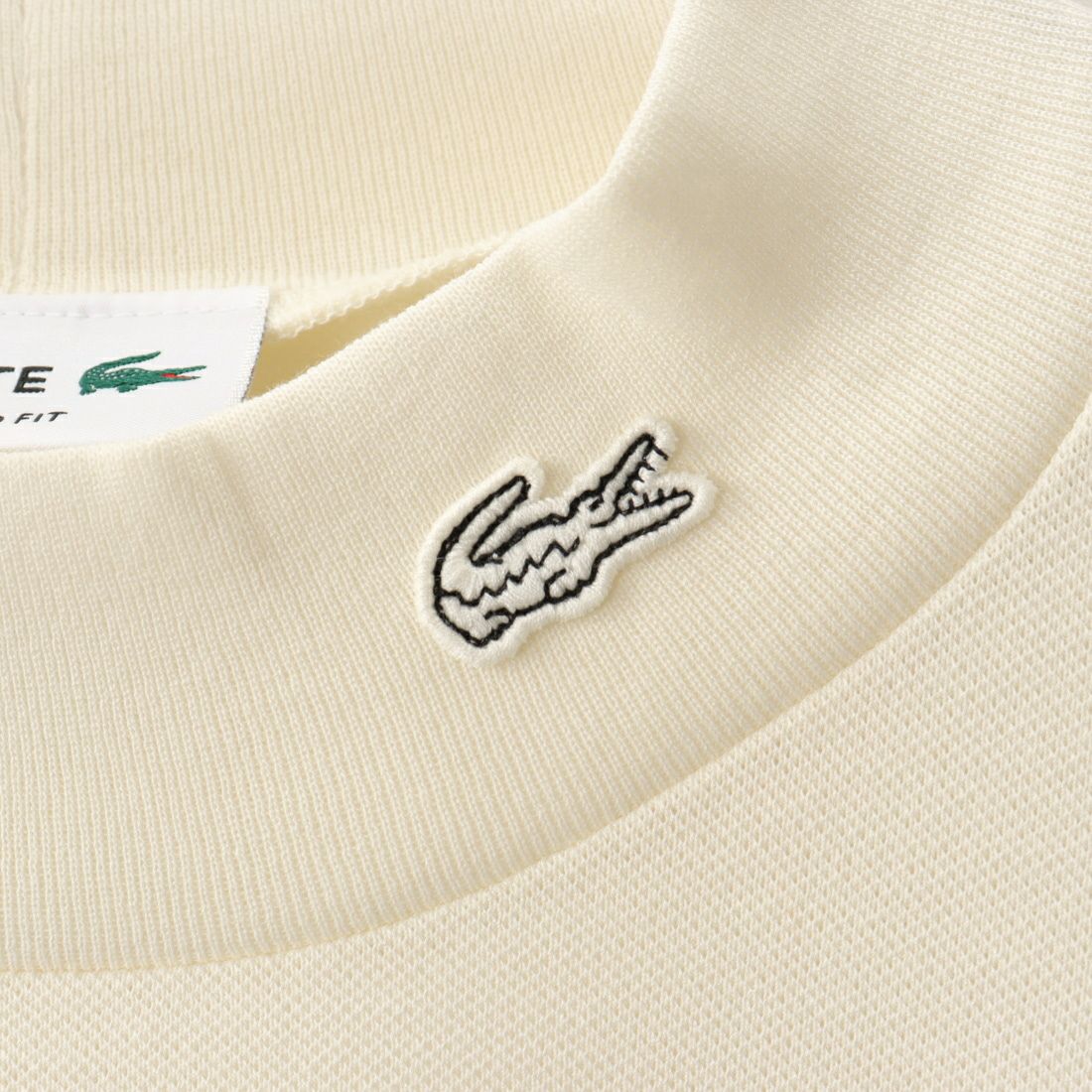 LACOSTE [ラコステ] 5分袖モックネックサマーニットTシャツ [TH079] 70V VLOUR