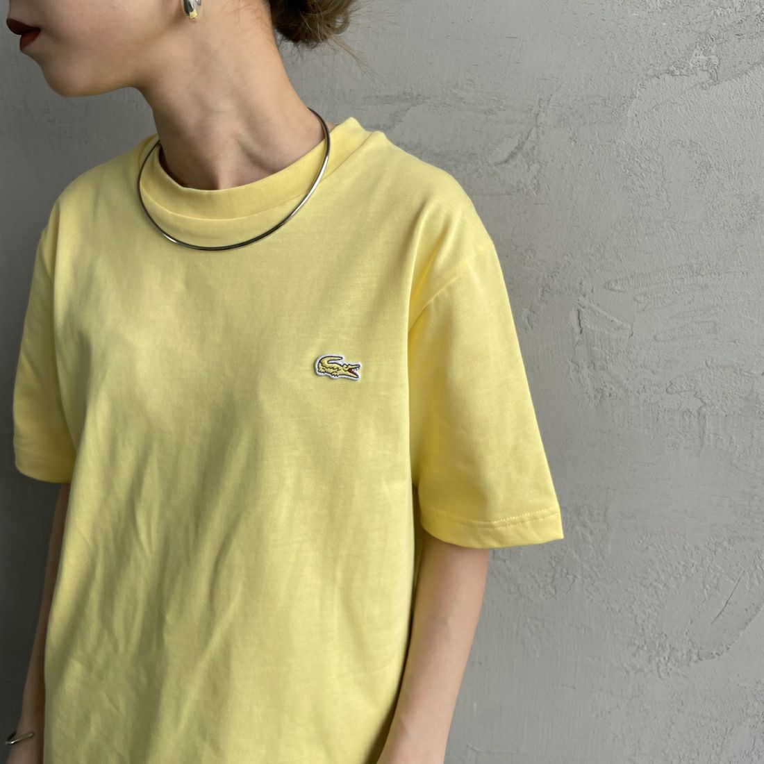 LACOSTE [ラコステ] クルーネックTシャツ [TH5582] 107 YELLOW