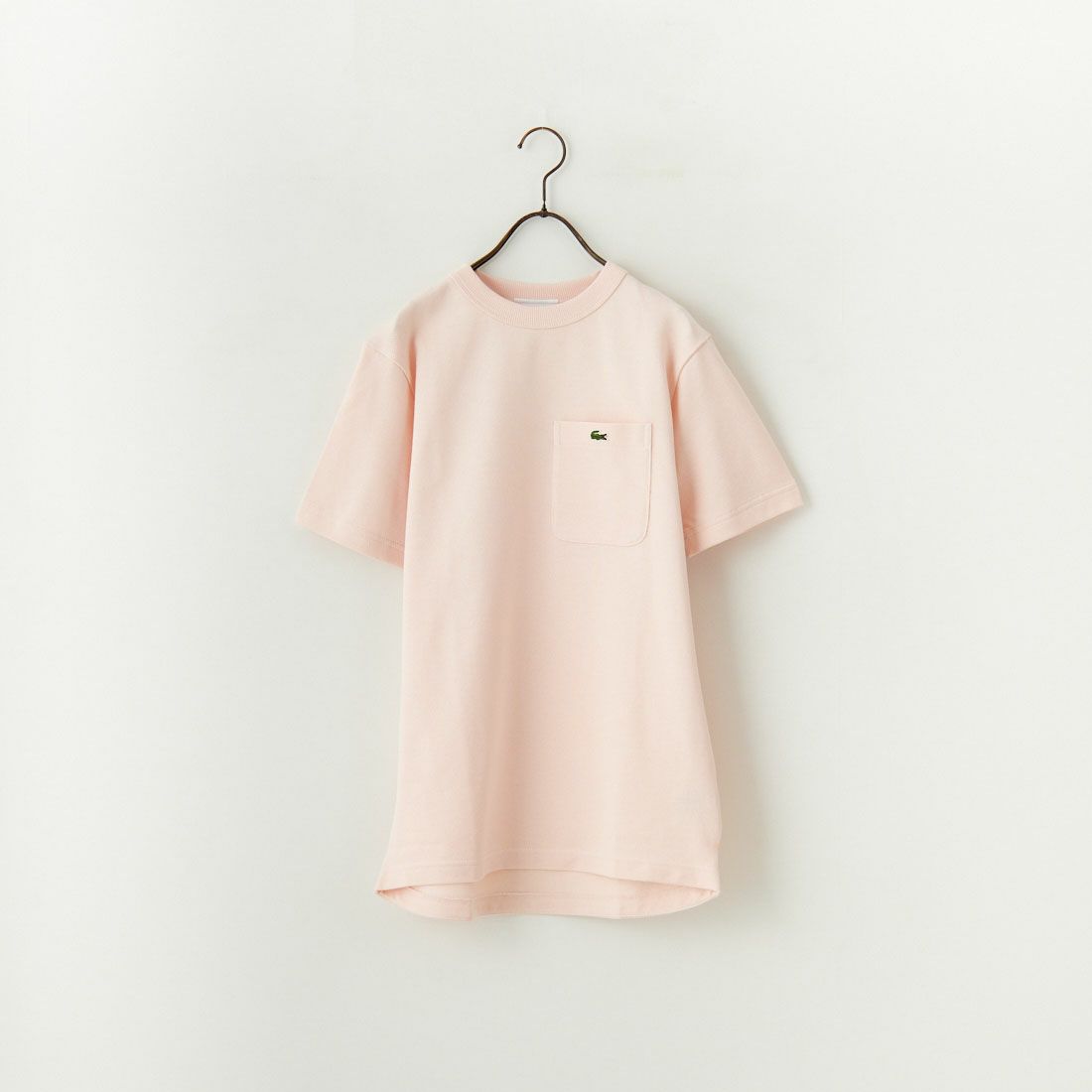LACOSTE [ラコステ] ワンポイントロゴ 鹿の子ポケットTシャツ [TH4921] HCZ L.PINK