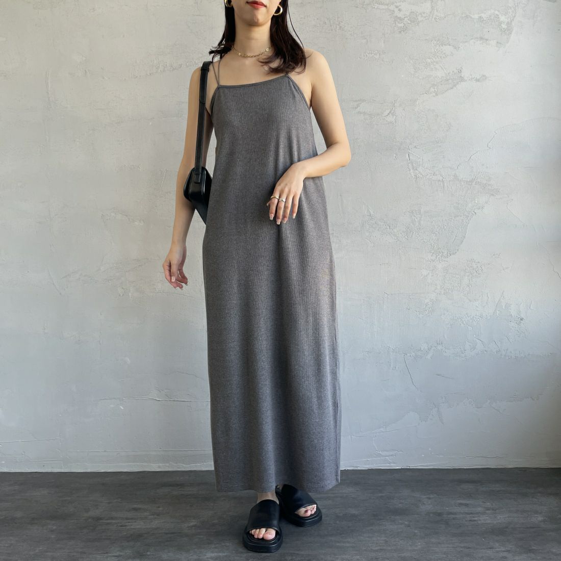 08 CHARCOA&&モデル身長：163cm　着用サイズ：F&&