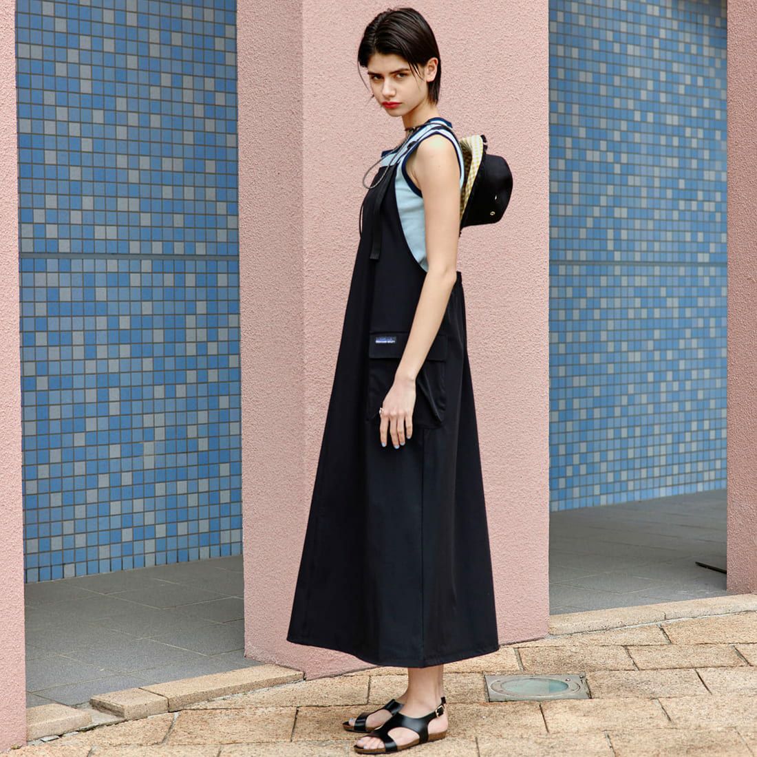 09 BLACK&&モデル身長：172cm 着用サイズ：F&&
