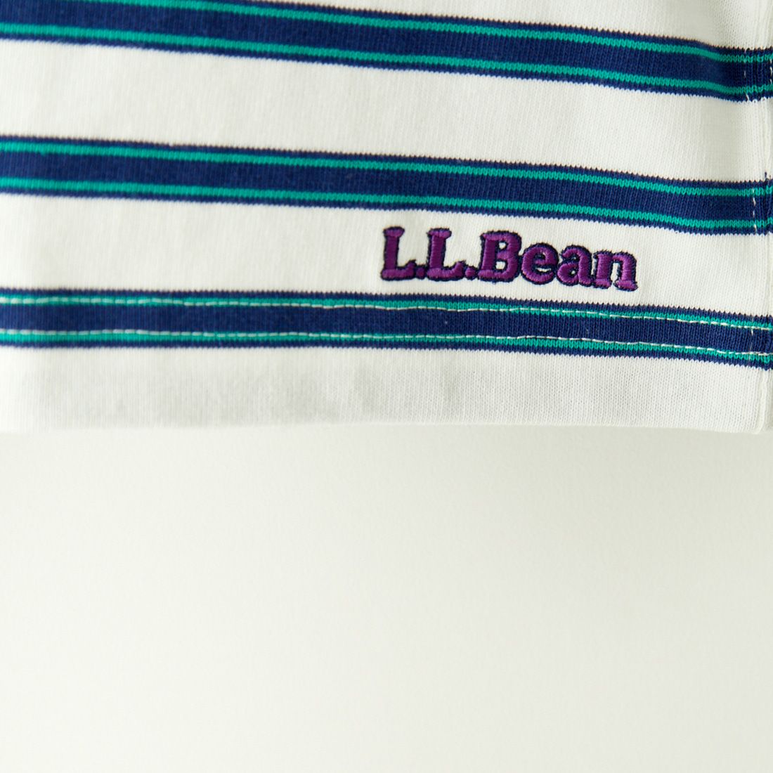 L.L.BEAN [エルエルビーン] Union ショートスリーブボーダーTシャツ [4275-6063] 90 WHT/RYL