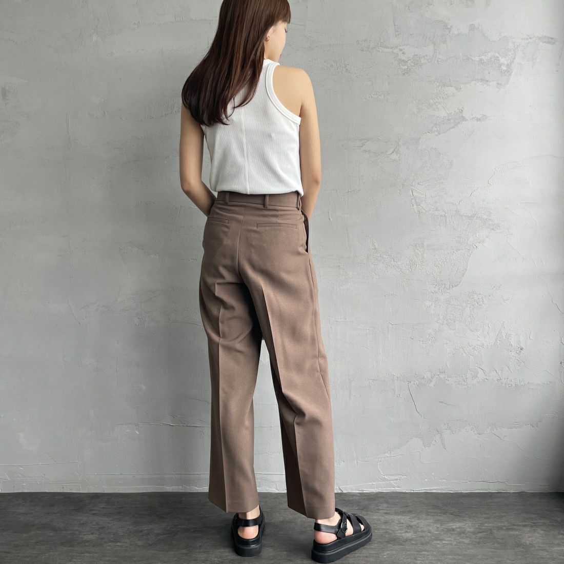 By/m [バイエム] アメリカンスリーブ タンクトップ [24112020] 02 OFF&&モデル身長：167cm　着用サイズ：F&&