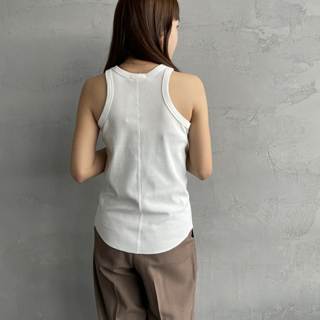 By/m [バイエム] アメリカンスリーブ タンクトップ [24112020] 02 OFF&&モデル身長：167cm　着用サイズ：F&&