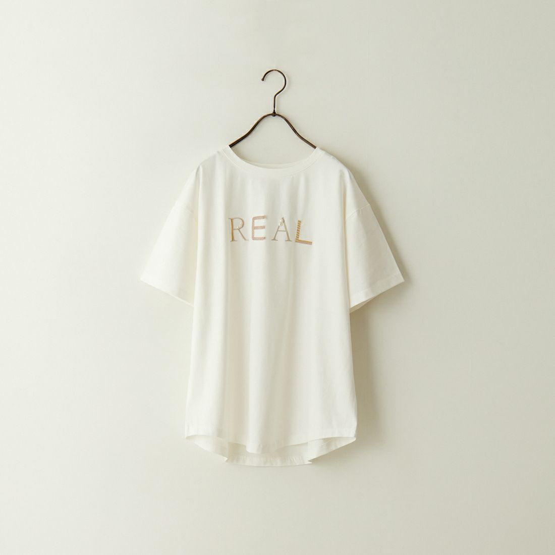 Maison de L'allure [メゾン ドゥ ラリュール] パール付き刺繍ロゴTシャツ [24112015] 02 OFF