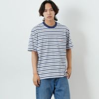 L.NVY/WHT&&モデル身長：179cm 着用サイズ：XXL&&