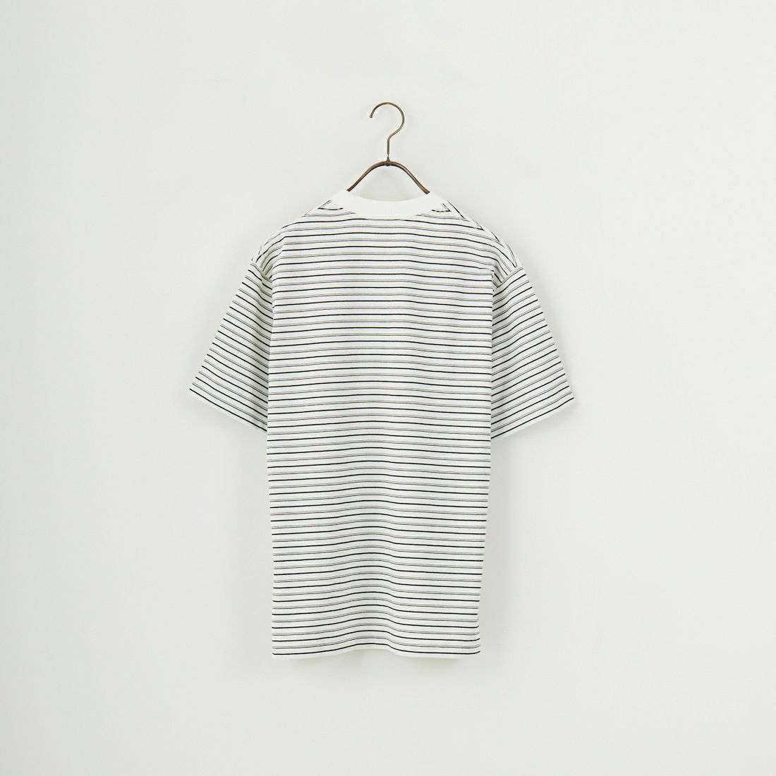DANTON [ダントン] ストライプ ポケットTシャツ [DT-C0198TCB] ECRU/BLK