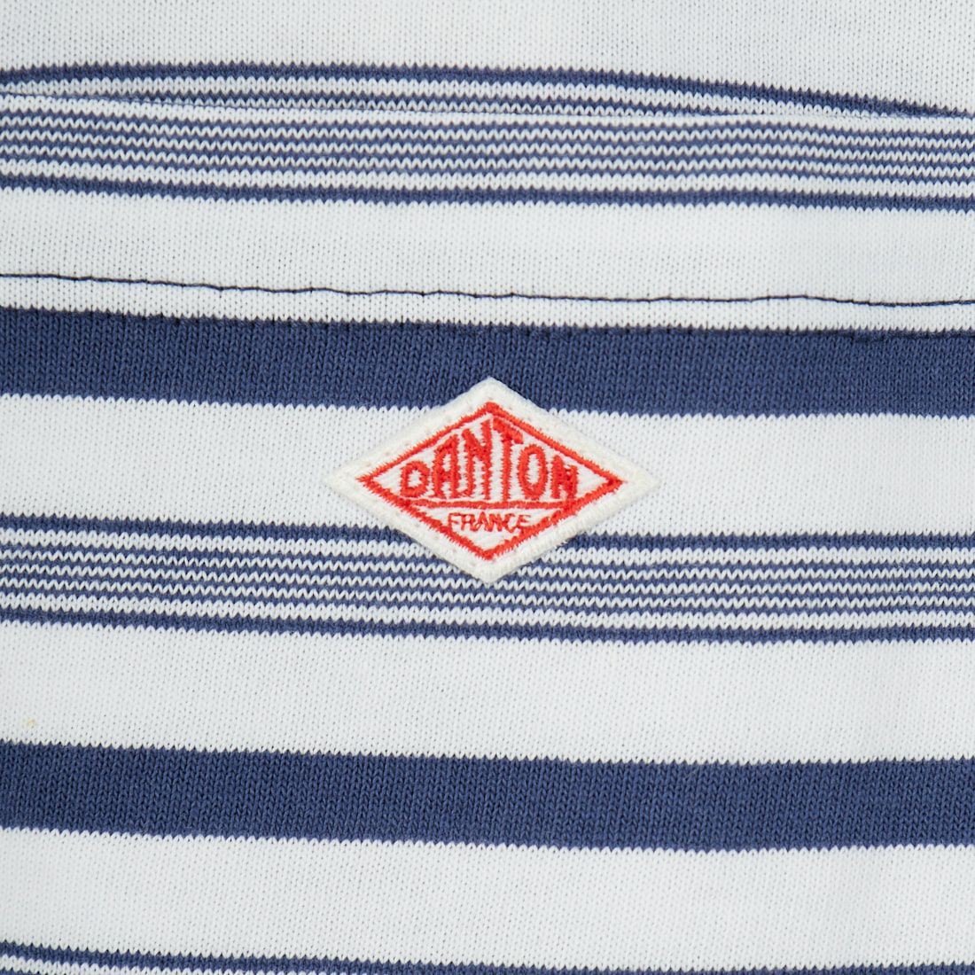 DANTON [ダントン] ストライプ ポケットTシャツ [DT-C0198TCB] L.NVY/WHT