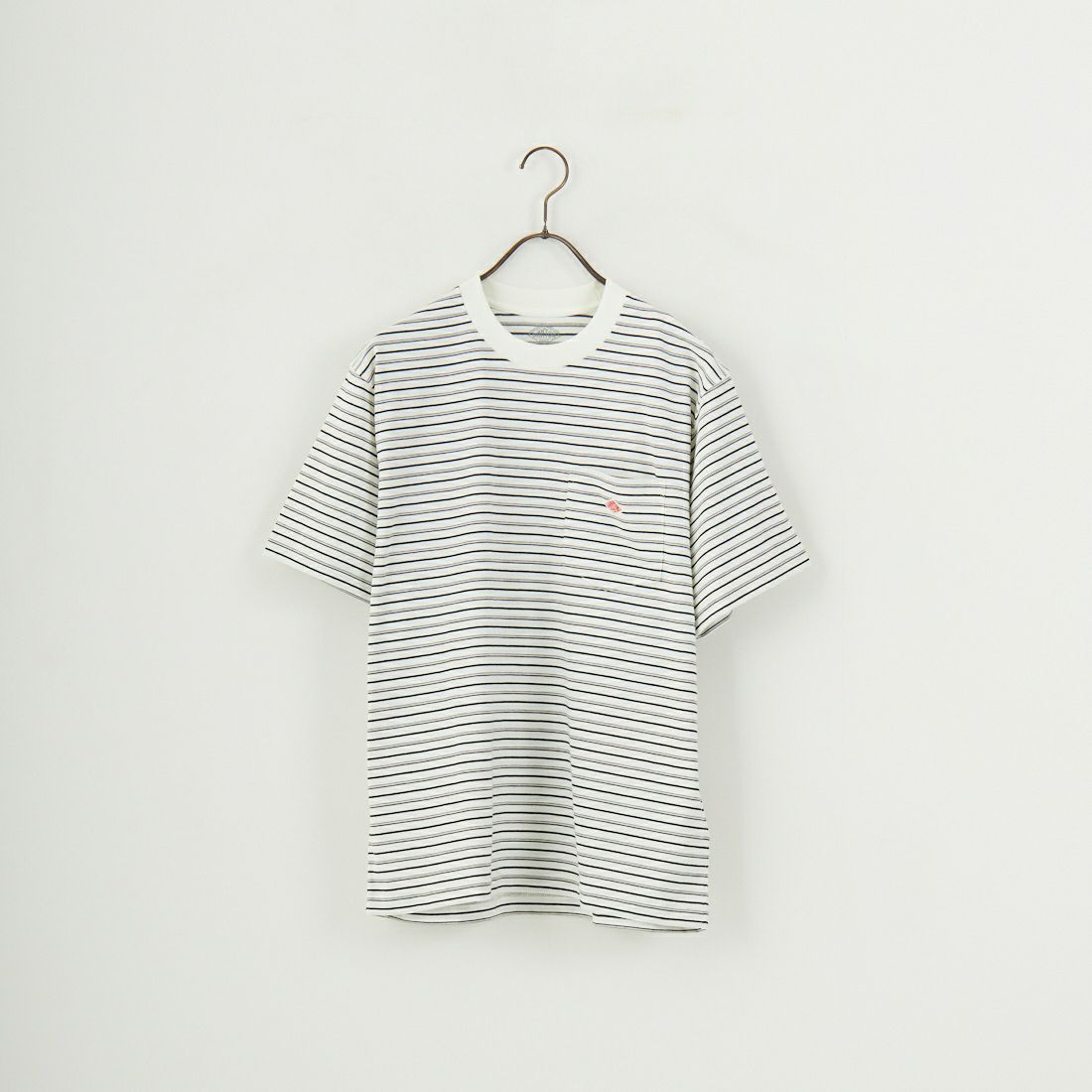 DANTON [ダントン] ストライプ ポケットTシャツ [DT-C0198TCB] ECRU/BLK